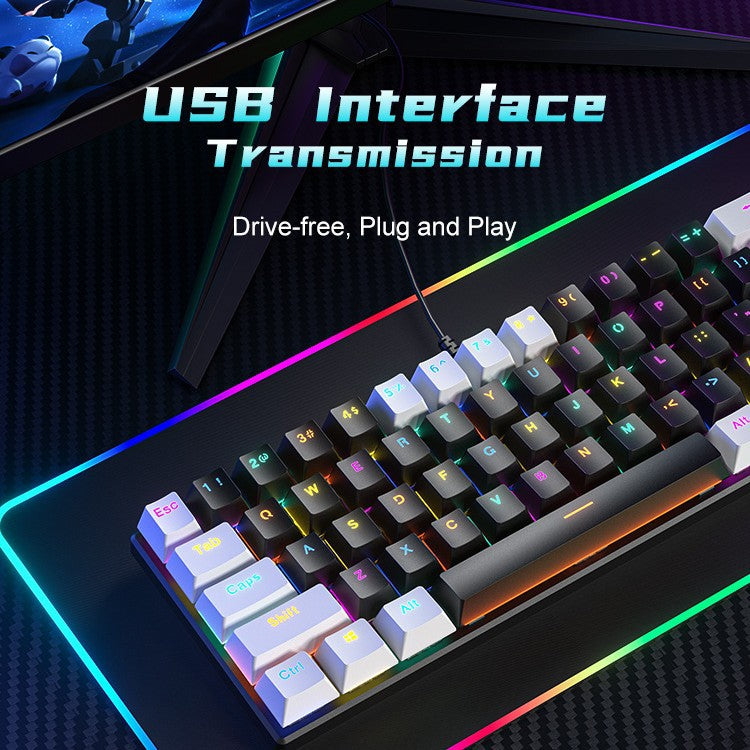 BD61 Mechanical Keyboard RGB Hot-Swappable Wired Gaming Keyboard