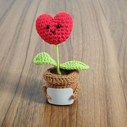 Handmade Crocheted Mini Potted Flower Ornament