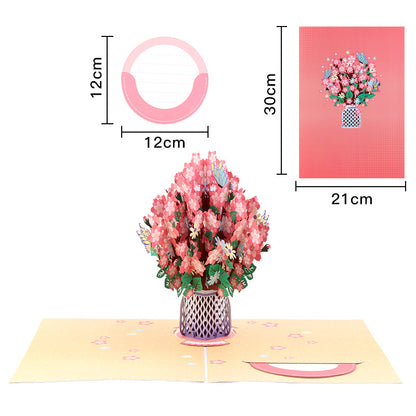 3D Pop-Up Cherry Blossom Greeting Card