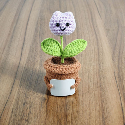 Handmade Crocheted Mini Potted Flower Ornament