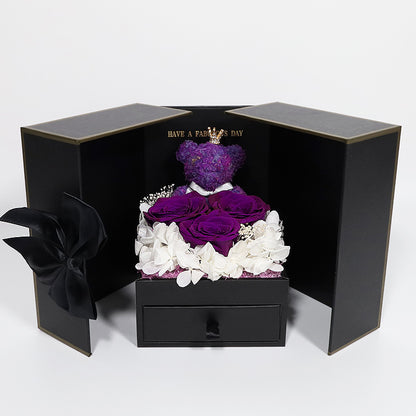 Premium Valentine's Day Bear Preserved Flower Gift Box