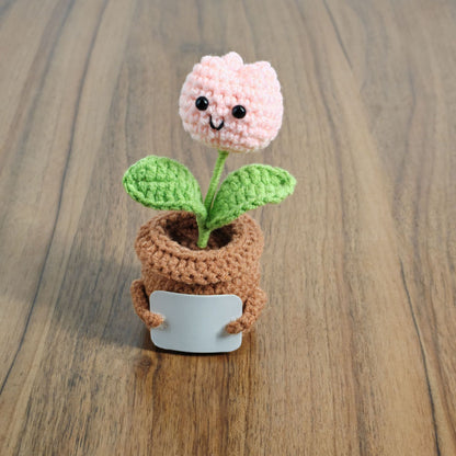 Handmade Crocheted Mini Potted Flower Ornament