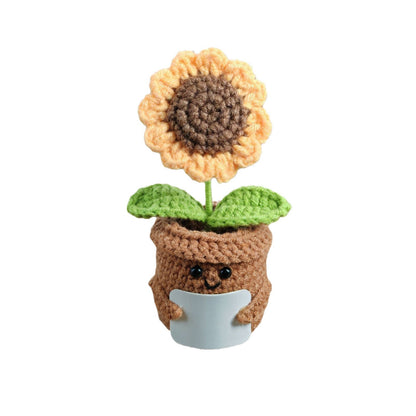 Handmade Crocheted Mini Potted Flower Ornament