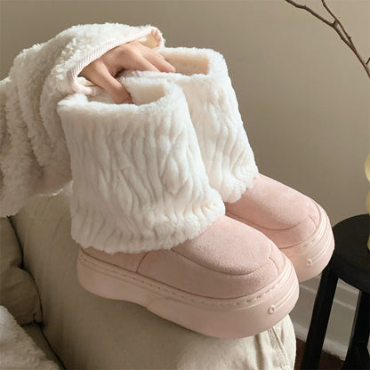 Retro Color-matching Cotton Shoes