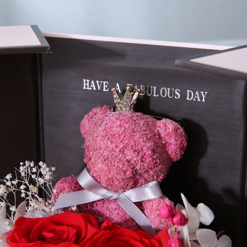 Premium Valentine's Day Bear Preserved Flower Gift Box