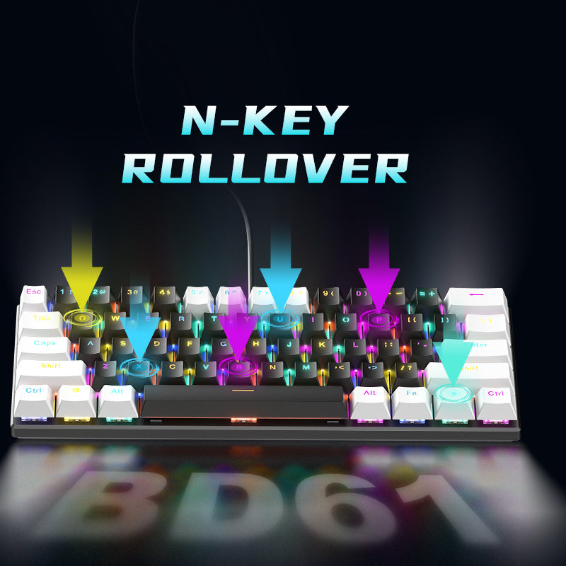 BD61 Mechanical Keyboard RGB Hot-Swappable Wired Gaming Keyboard