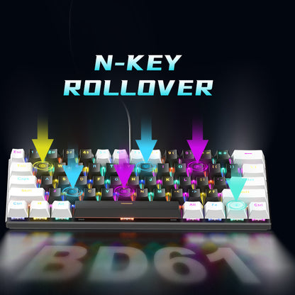 BD61 Mechanical Keyboard RGB Hot-Swappable Wired Gaming Keyboard