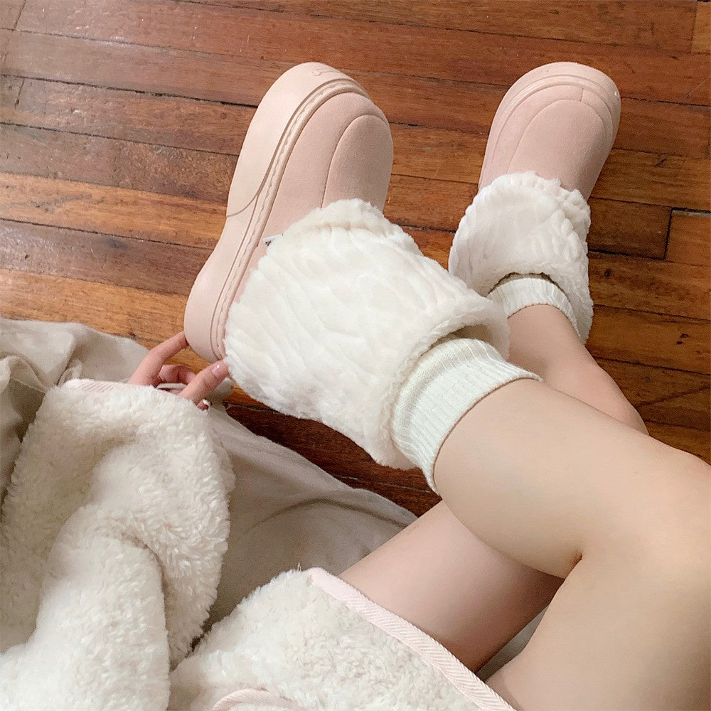 Retro Color-matching Cotton Shoes