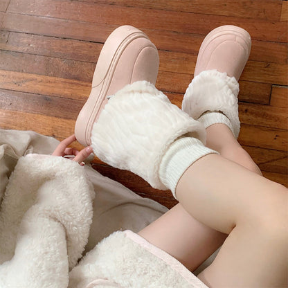 Retro Color-matching Cotton Shoes